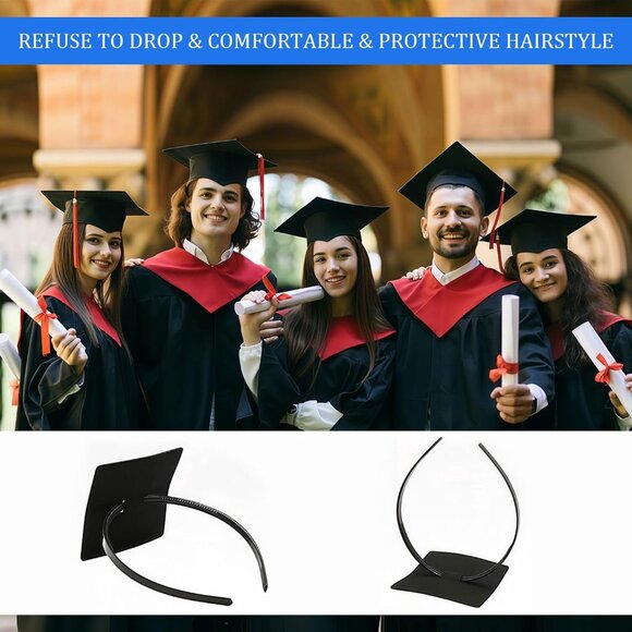 Graduation Cap Headband Insert, Grad Caps Headband Insert, Adjustable, Secures C - Picture 7 of 8